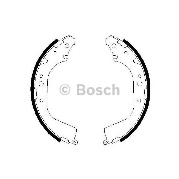 BOSCH - 0986487414 (Тормозные барабанные колодки)