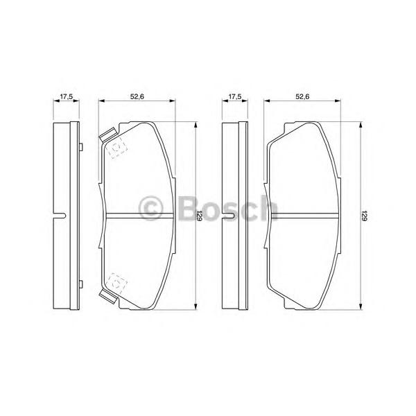 BOSCH - 0 986 461 125 (Комплект тормозных колодок, дисковый тормоз)