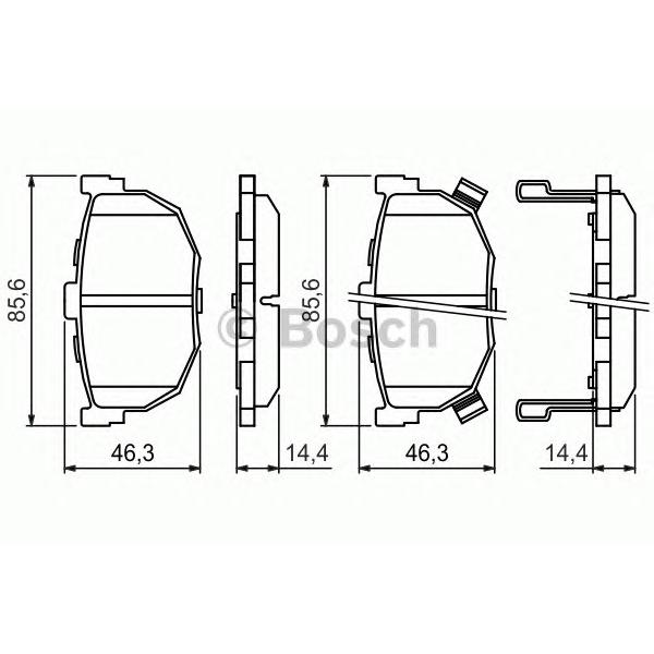 BOSCH - 0 986 424 418 (Комплект тормозных колодок, дисковый тормоз)