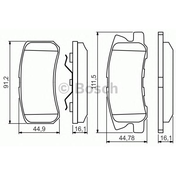 BOSCH - 0986495357 (Колодки тормозные PEUGEOT 4007/MITSUBISHI PAJERO III/OUTLANDER 06> задние)