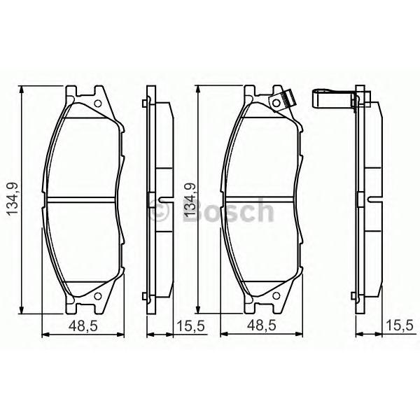 BOSCH - 0 986 495 146 (Колодки тормозные передние Almera B10RS)