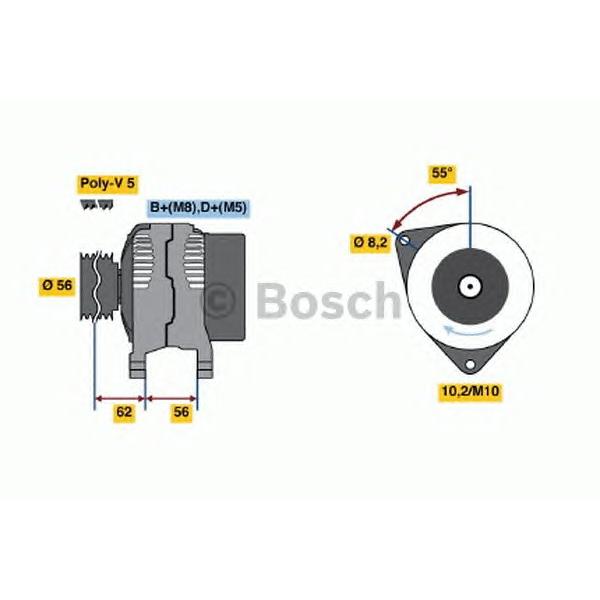 BOSCH - 0 986 040 201 (Генератор)