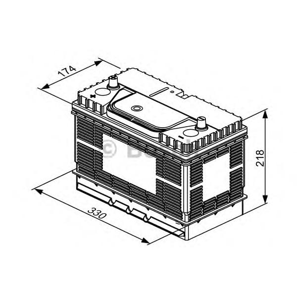 BOSCH - 0092T30500 (Аккумулятор T3 12V 105Ah 800A 330х172х240 Полярность 9 Клеммы 1 Крепление B01)