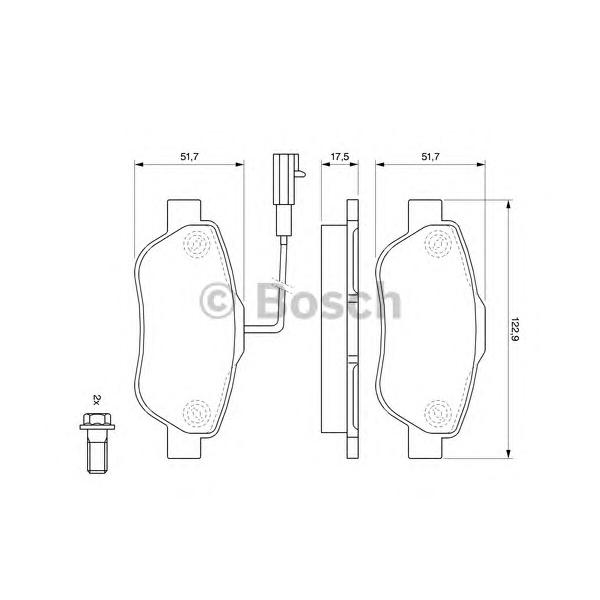 BOSCH - 0 986 494 114 (Комплект тормозных колодок, дисковый тормоз)