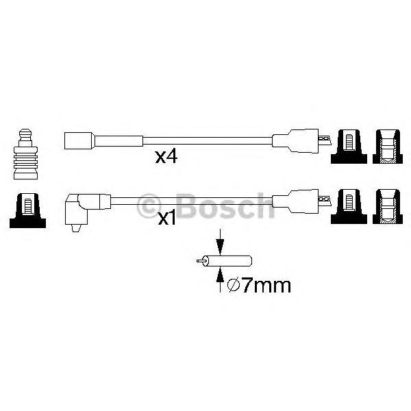 BOSCH - 0 986 356 864 (Комплект проводов зажигания)