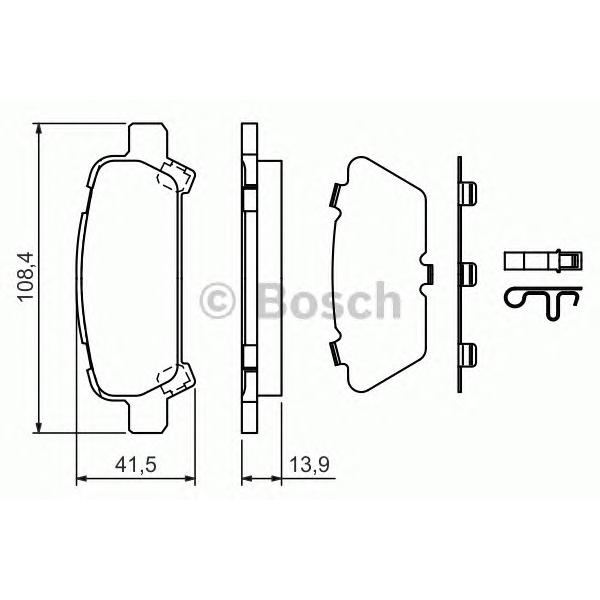 BOSCH - 0 986 424 650 (Комплект тормозных колодок, дисковый тормоз)