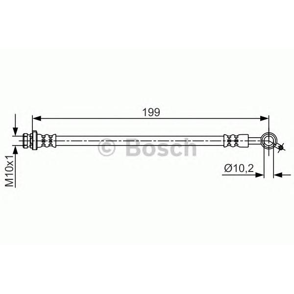 BOSCH - 1987481698 (Шланг тормозной NISSAN JUKE 14-зад.прав.)