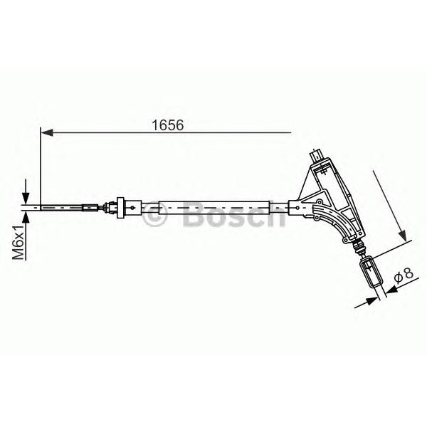 BOSCH - 1987477871 (1 987 477 871_трос стояночного тормоза!// Peugeot 406 1.6-3.0i/HDi 95-04)