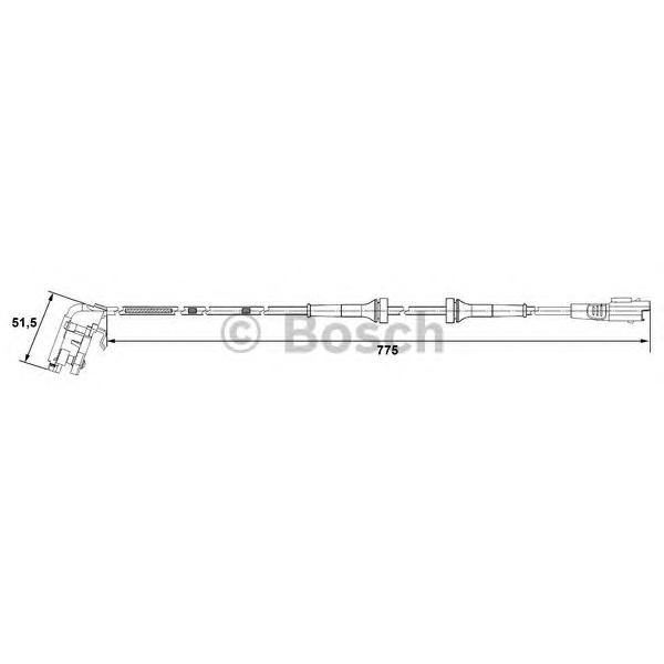 BOSCH - 0 265 007 779 (Датчик, частота вращения колеса)
