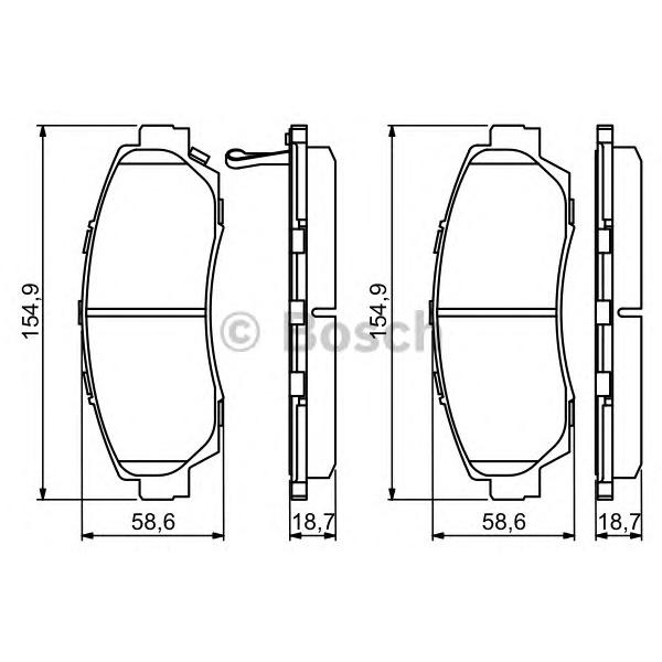 BOSCH - 0 986 494 308 (Комплект тормозных колодок, дисковый тормоз)