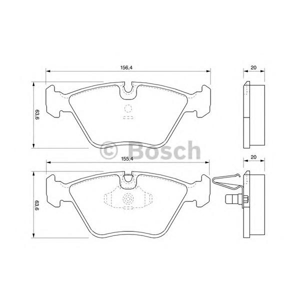 BOSCH - 0 986 424 767 (Комплект тормозных колодок, дисковый тормоз)