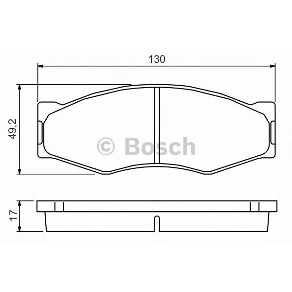 BOSCH - 0986494565 (Колодки тормозные дисковые /комплект 4 шт/ Nissan)