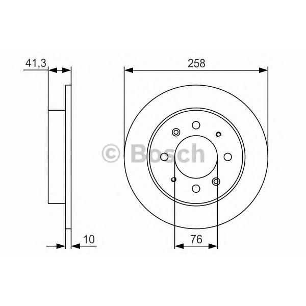 BOSCH - 0986479S57 (ТОРМОЗНОЙ ДИСК ЗАДНИЙ)