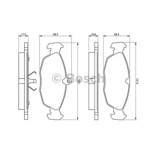 BOSCH - 0 986 460 938 (Комплект тормозных колодок, дисковый тормоз)