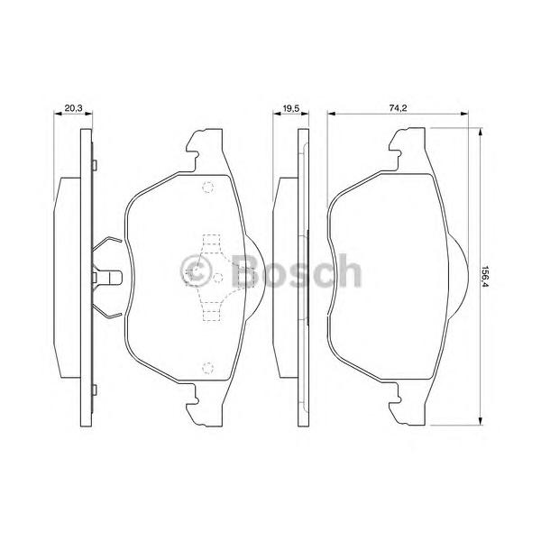 BOSCH - 0 986 424 460 (Комплект тормозных колодок, дисковый тормоз)
