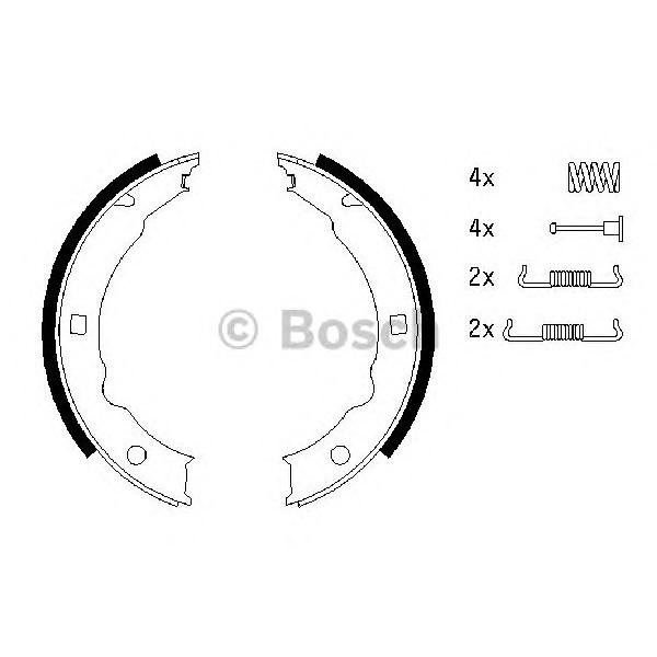 BOSCH - 0 986 487 579 (Комплект тормозных колодок, стояночная тормозная система)