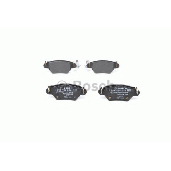 BOSCH - 0 986 494 014 (Колодки тормозные задние для Opel Astra G, Zafira A)