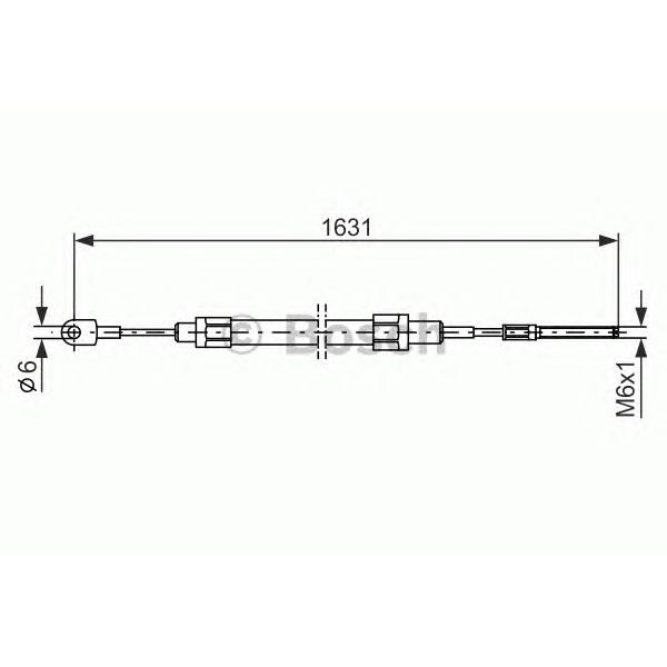 BOSCH - 1987477067 (1 987 477 067_трос ручника л.+п.!// BMW Е36 all 90>)