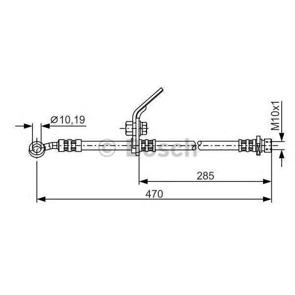 BOSCH - 1987481329 (Шланг тормозной FR)
