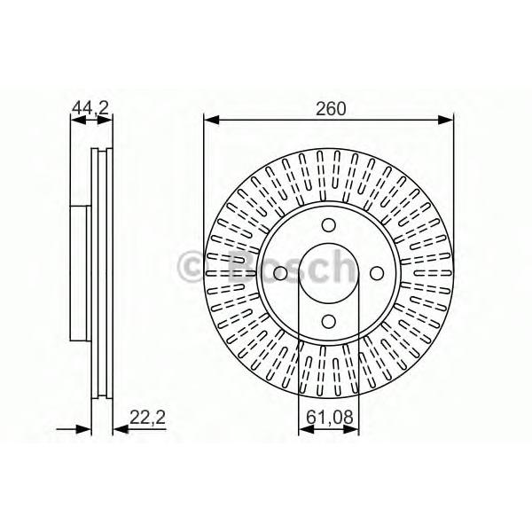BOSCH - 0986479090 (ДИСК ТОРМОЗНОЙ ПЕРЕДНИЙ)