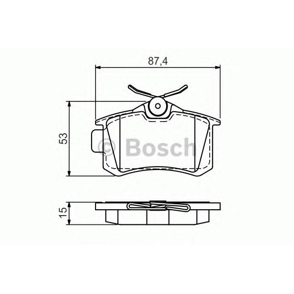 BOSCH - 0986494519 (Колодки тормозные AUDI 96-/CITROEN 99-/RENAULT 98-/PEUGEOT 00-/VW 95- задние)