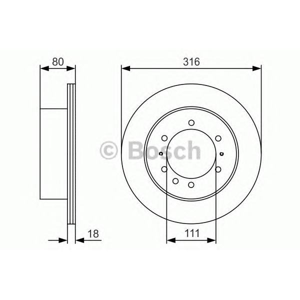 BOSCH - 0986479S87 (Диск тормозной задн)