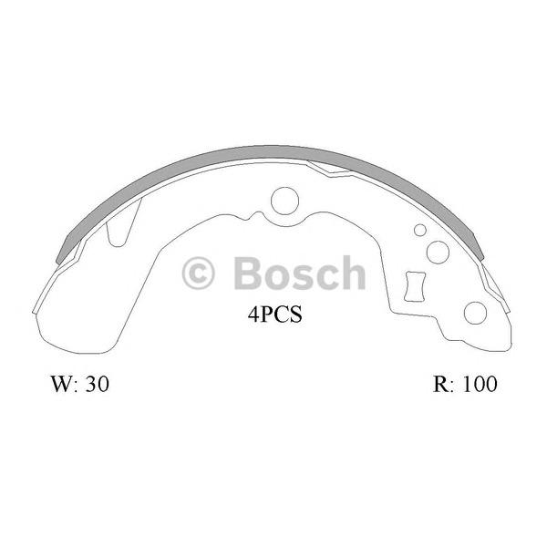 BOSCH - 0986AB0875 (Комлект+тормозных+накладок)