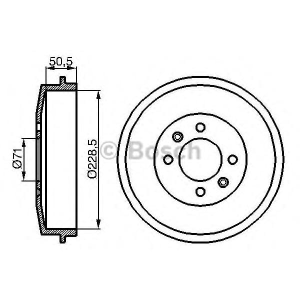 BOSCH - 0986477060 (0 986 477 060_барабан торм.!/ Peugeot 405/406 all 87>)