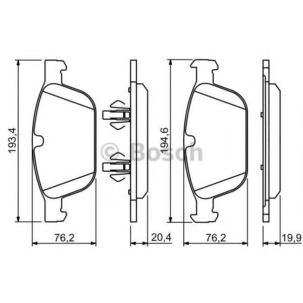 BOSCH - 0 986 494 305 (Комплект тормозных колодок, дисковый тормоз)