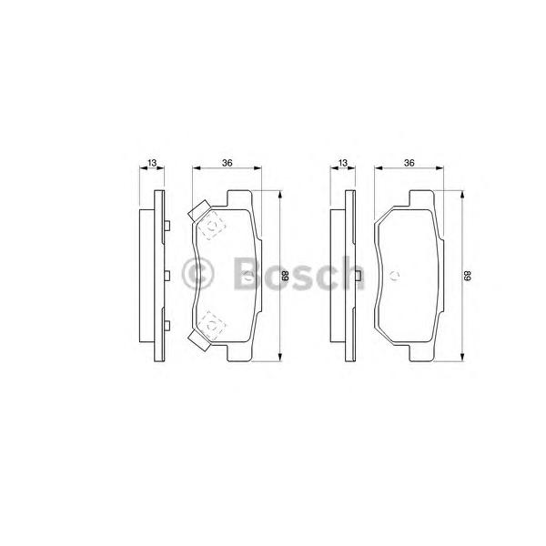 BOSCH - 0 986 461 131 (Комплект тормозных колодок, дисковый тормоз)