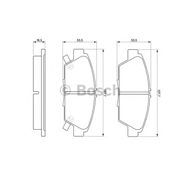 BOSCH - 0 986 424 289 (Комплект тормозных колодок, дисковый тормоз)