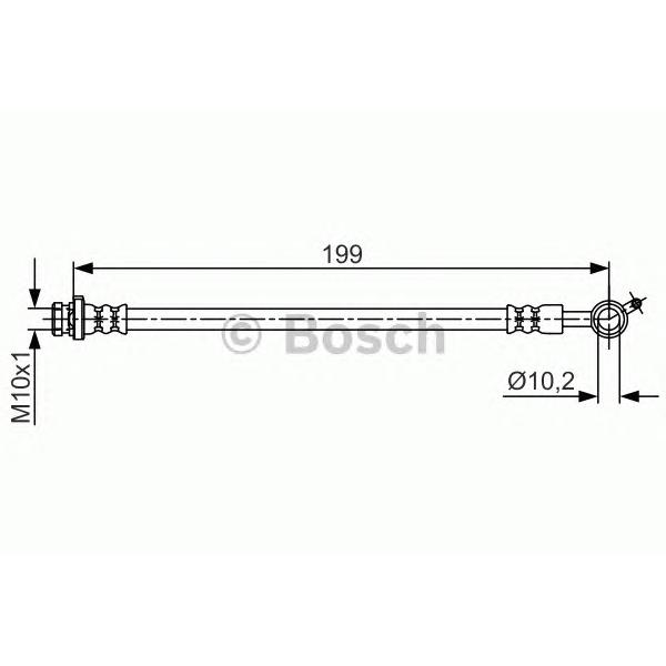 BOSCH - 1987481699 (Шланг тормозной NISSAN JUKE 14-зад. лев.)