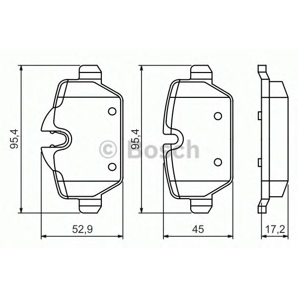 BOSCH - 0986494461 (Колодки тормозные BMW E81/E87/E90 1.6-2.0 04- задние)