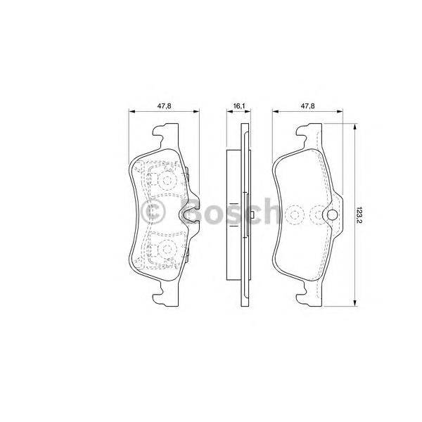 BOSCH - 0 986 494 063 (Комплект тормозных колодок, дисковый тормоз)