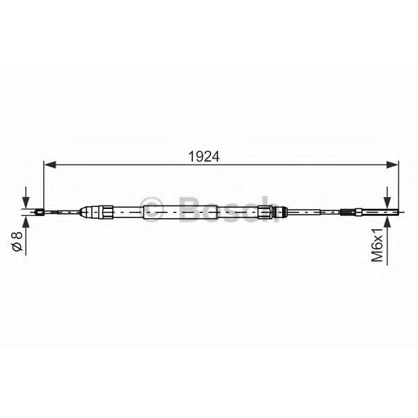 BOSCH - 1 987 477 693 (Трос, стояночная тормозная система)