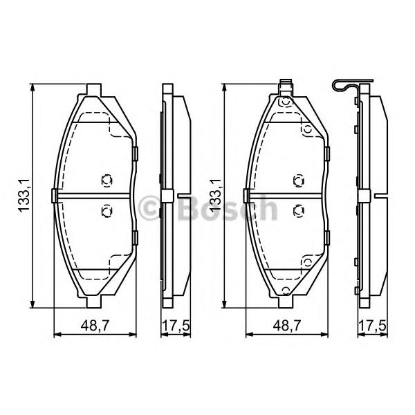 BOSCH - 0986494684 (Колодки дисковые | перед |)