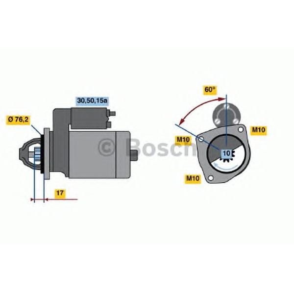 BOSCH - 0 986 010 240 (Стартер)