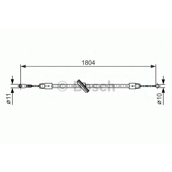 BOSCH - 1987482380 (Трос ручного тормоза MB SPRINTER 1805мм)