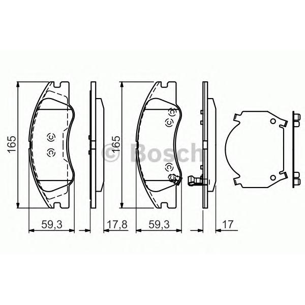 BOSCH - 0986494577 (0 986 494 577_колодки дисковые передние!// KIA Cerato 1.6i 16V/2.0i/CRDi 04>)