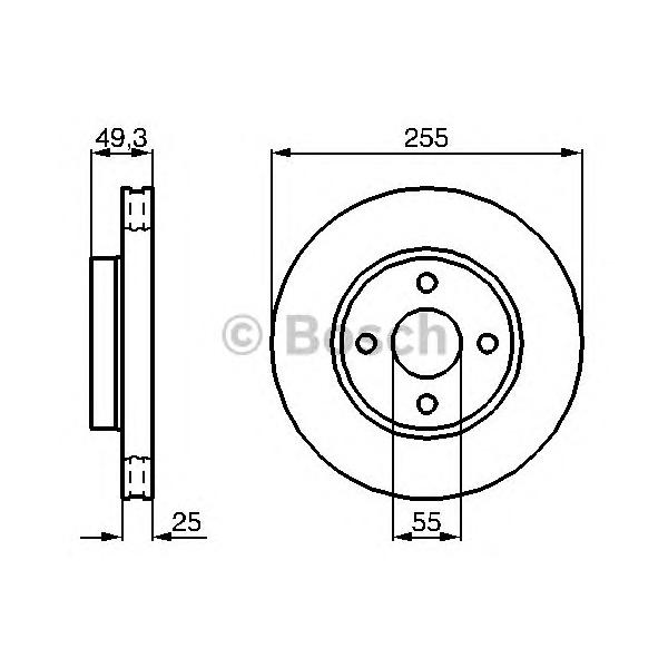 BOSCH - 0 986 479 084 (Тормозной диск)
