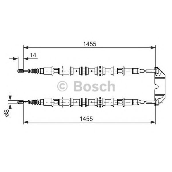 BOSCH - 1 987 477 391 (Трос, стояночная тормозная система)