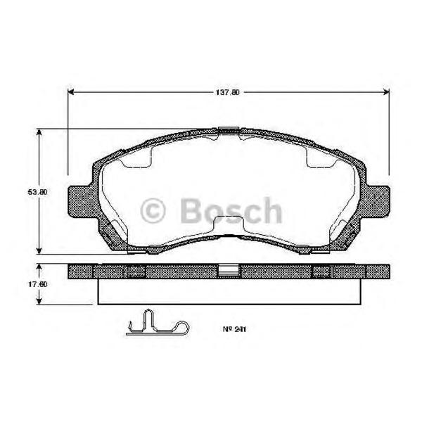 BOSCH - 0986TB2320 (Комплект+тормозных+колодок)