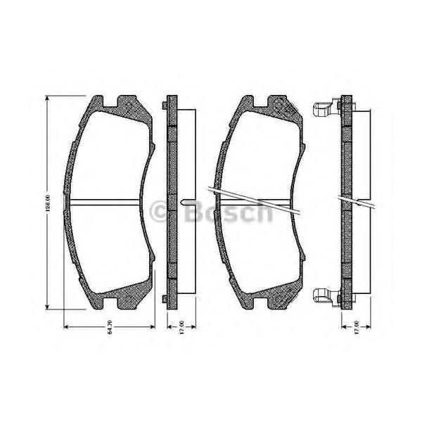 BOSCH - 0986TB2548 (Комплект+тормозных+колодок)