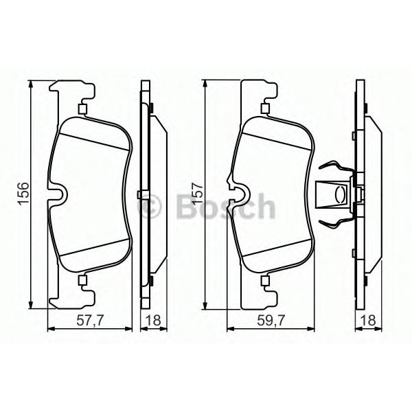 BOSCH - 0986494561 (0 986 494 561 колодки дисковые передние!/ BMW F20/F21 1.4/1.6/1.4D-1.8D 10>)