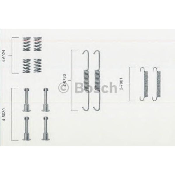 BOSCH - 1987475149 (Ремкомплект стояночного тормоза PEUGEOT: 605 2.0/2.0 16V/2.0 Turbo/2.1 D/2.1 TD 12V/2.1 Turbo Diesel/2.5 Turbo Diesel/3.0/3.0 SV 24/3.0 V6 89-99)