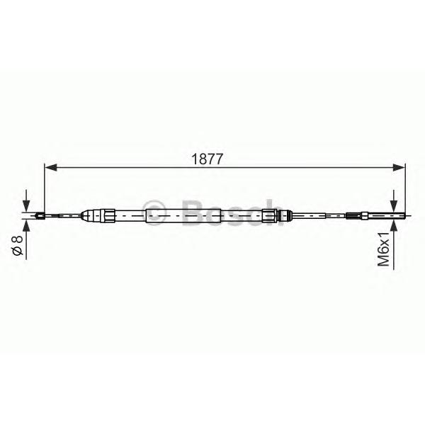BOSCH - 1 987 477 694 (Трос, стояночная тормозная система)