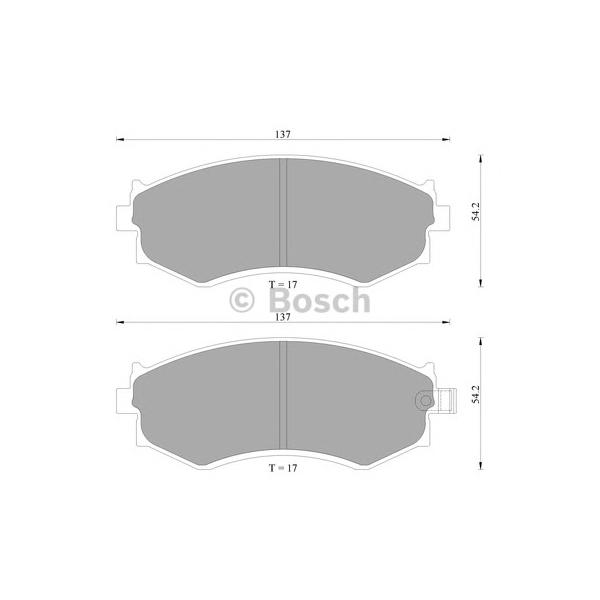 BOSCH - 0986AB2030 (0986AB2030_колодки дисковые передние!/ Nissan Primera 1.8-2.0 90-96)