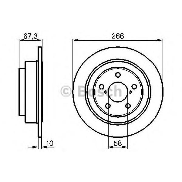 BOSCH - 0 986 478 799 (Диск тормозной задний Ø266x10)