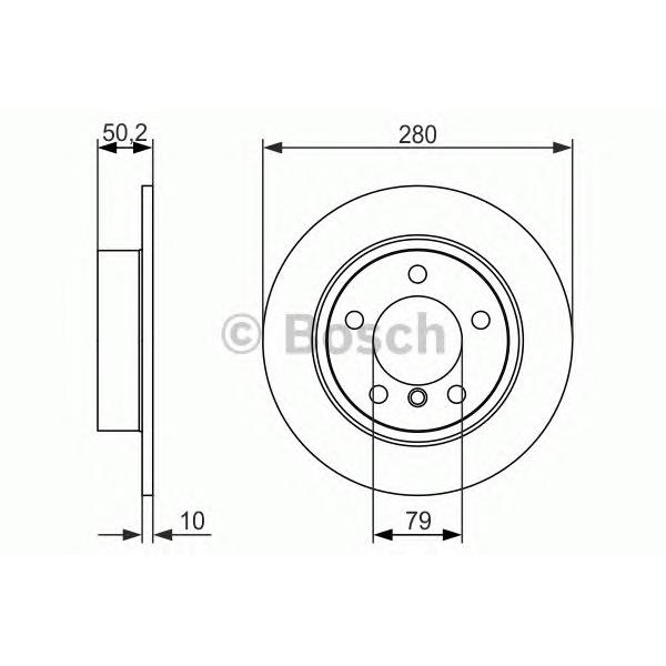 BOSCH - 0986479728 (Диск тормозной задний)