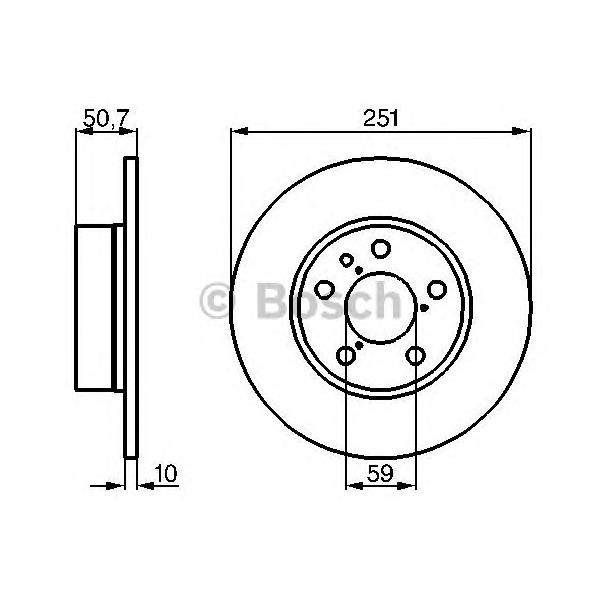 BOSCH - 0986478341 (Диск тормозной (min.2))